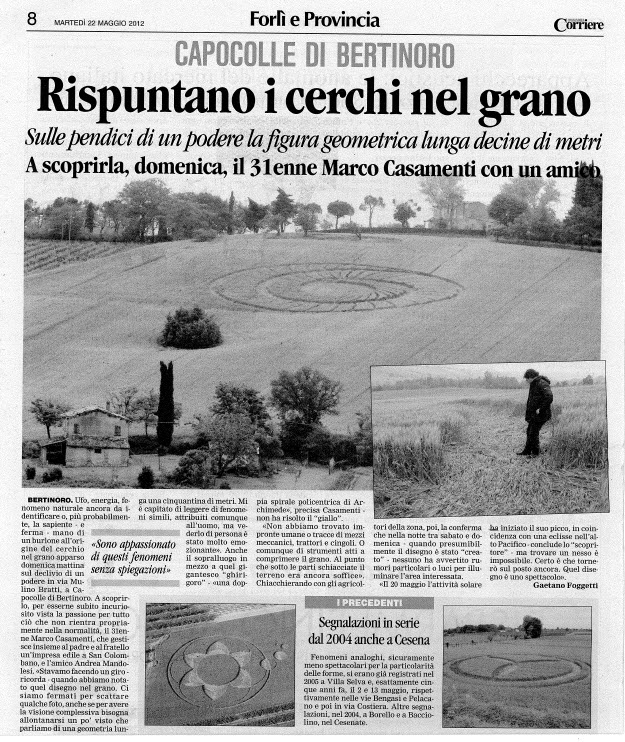 crop circles in Bertinoro